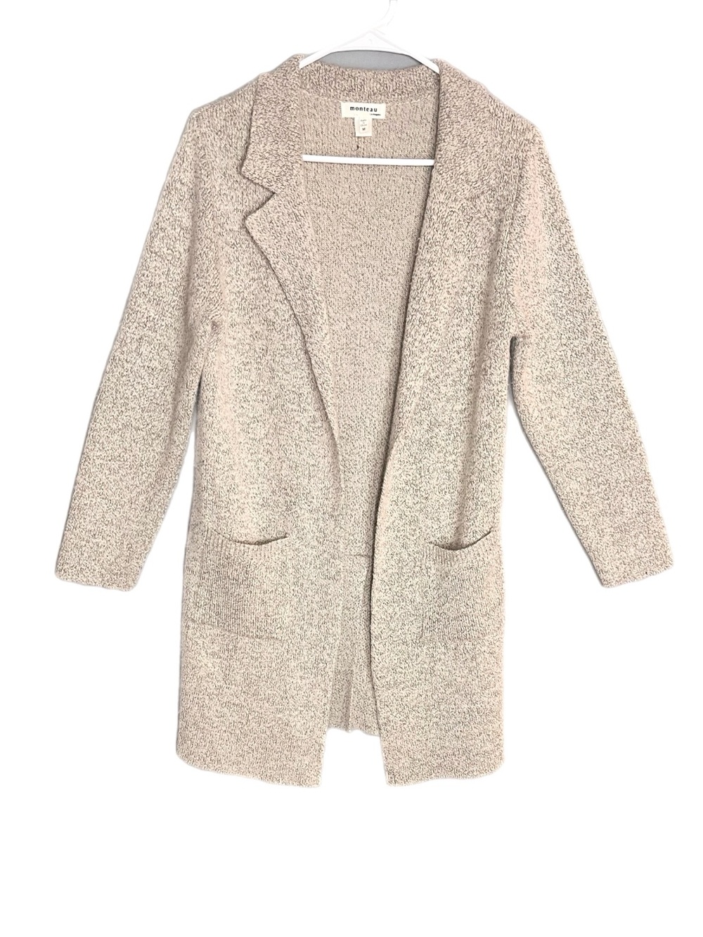 Monteau Los Angeles Open Front Long Cardigan Sweater Women’s Size Medium